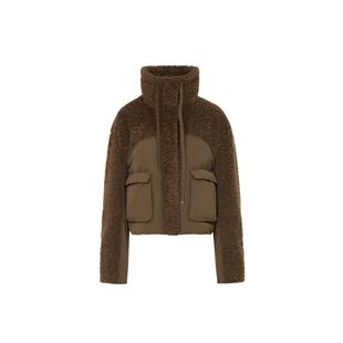 LIME/莱茵连帽毛绒外套羽绒服高领鹅绒保暖休闲宽松25年冬新款女