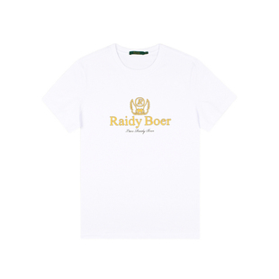 【抑菌+100%棉】Raidy Boer/雷迪波尔2025年夏男刺绣短袖T恤7071