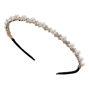 温柔仙女珍珠水钻发箍女2026新款高级感细边头箍洗脸压发头窟头饰