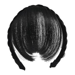 麻花辫发箍刘海一体假发发卡女前额遮白发遮发缝齐刘海假发片头箍