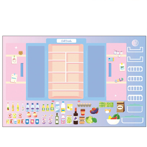 Inamazy机关贴纸咕卡手帐素材儿童女孩贴纸装饰小图案手账贴画