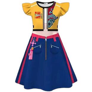 kpop动漫猎魔女团服装女童佐依米拉鲁米儿童万圣节cos衣服连衣裙