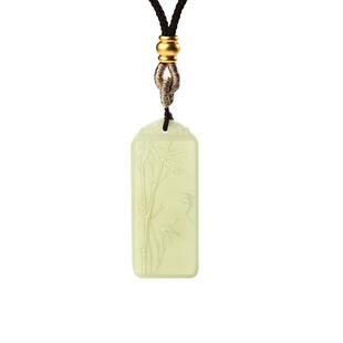 宫里上新和田玉无事牌吊坠男士玉坠项链玉石玉佩挂绳男生生日礼物