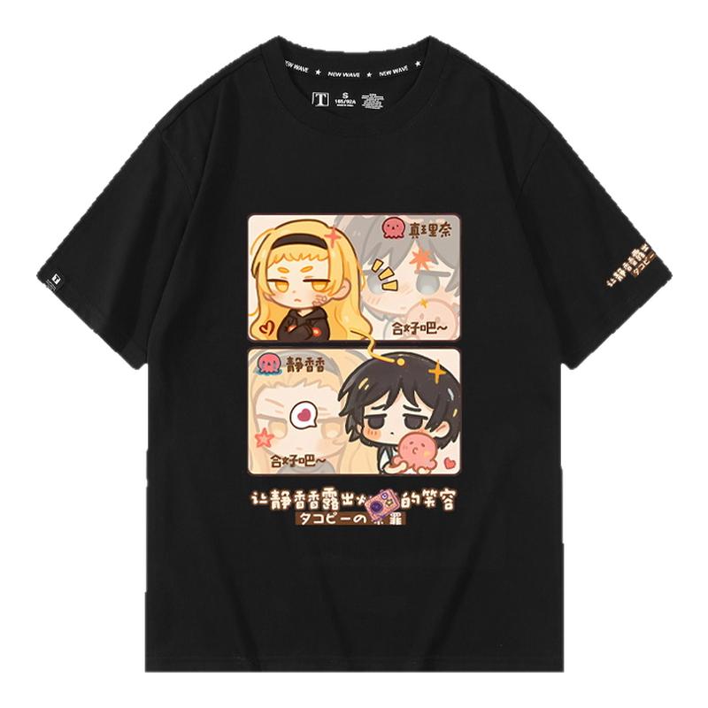 休闲宽松纯棉情侣短袖