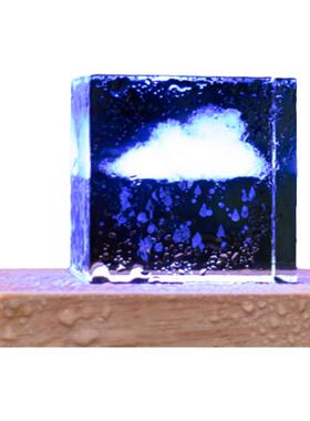 雨云情侣小众风高级七夕女友摆件