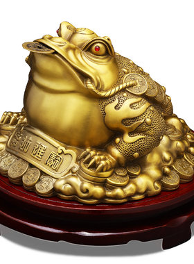 招财进宝铜金蟾摆件店铺开业礼品