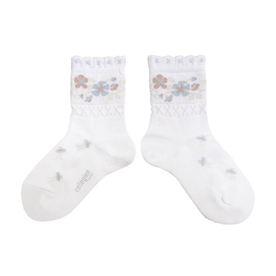 collegien公主袜提花花边短袜
