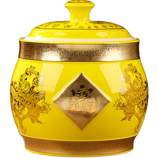 2025新款陶瓷米缸米桶带盖20斤10斤存粮密封防潮防虫蛀家用10公斤