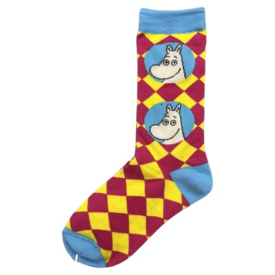 姆明亚美袜子女款可爱纯棉中筒袜