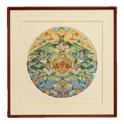 南京云锦研究所江山福鹤装饰画