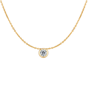 sanswood森吾《小糖豆》喷砂泡泡莫桑钻项链简约气质锁骨链 金/银