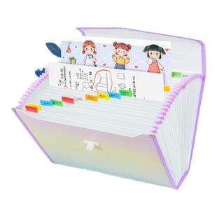 风琴包大容量高中生试卷袋26格卷子收纳包学生用多夹层资料册票据分类袋手提式a4文件袋风琴文件夹整理神器