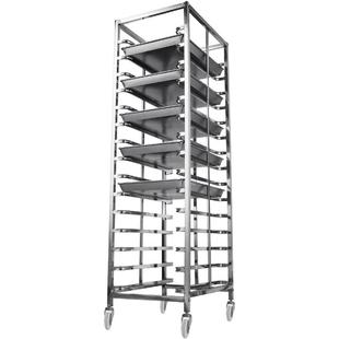 不锈钢烤盘架子车移动式15层烘焙饼盘架面包房专用托盘晾架烤架