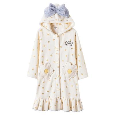 【厚暖山羊绒】女童睡袍冬款保暖