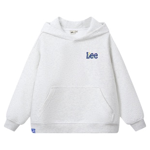 Lee kids儿童装连帽薄款卫衣长袖秋冬新款休闲男女大童宽松上衣