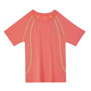 灰壳美利奴羊毛t恤女户外登山快干短袖100美丽诺羊毛速干衣跑步夏