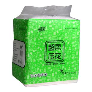 晴雪家用刀切超柔压花柔软舒适厕所用平板大尺寸卫生纸 4包装