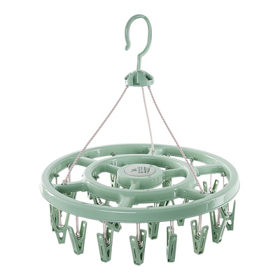 成人防风晾衣架塑料32夹子衣架