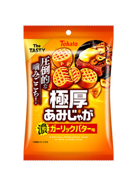 日本进口零食tohato桃哈多极厚薯格黑胡椒味淡盐味厚切网格状薯片