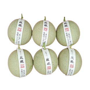 正宗冈藤蜜瓜6个礼盒装静冈牛三网纹蜜瓜哈密瓜甜瓜海南玫珑软心