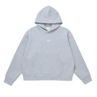 Makemore卫衣男秋冬'看得见质感'黑色潮流休闲基础空气层情侣上衣