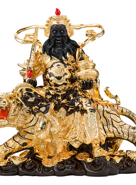 纯铜武财神赵公明神像摆件家用