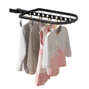 旅行阳台晾晒神器系统窗窗户窗外栏杆晾衣架免打孔高层袜子挂衣杆