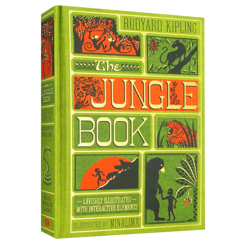 森林王子 英文原版绘本 The Jungle Book 奇幻森林 3D 手工立体书 丛林探险精美插图 英文版儿童英语启蒙 进口神奇趣味童话故事书