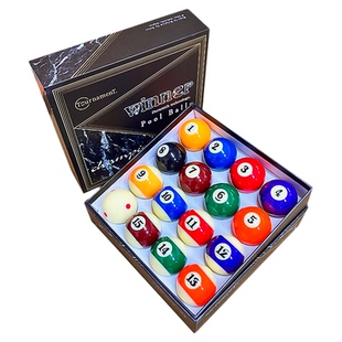 台球黑八9A水晶球子一套大号白桌球5.72CM美式标准16彩桌球用品