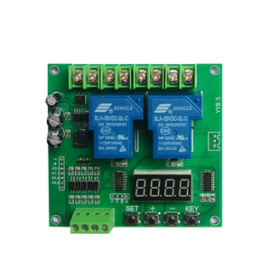 直流电机正反转双路继电器模块大功率30A水泵气泵果树循环220v