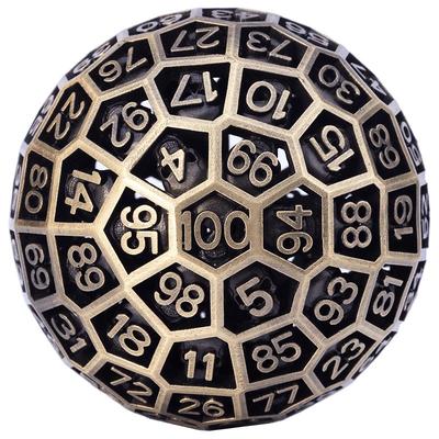 多款d100实心镂空金属骰子桌游