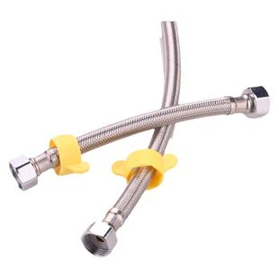 304不锈钢金属编织4分冷热进水软管防爆角阀热水器高压上水管家用