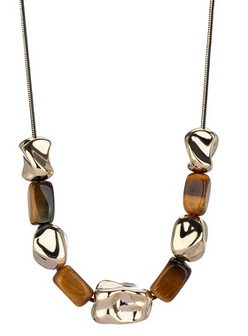 虎眼石美拉德锁骨链吊坠项链女2025新款配饰高级感轻奢小众首饰品