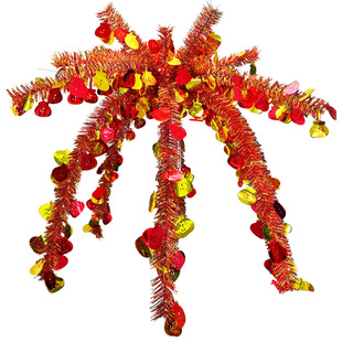 新年元旦圣诞吊树装饰教室商场公司拉花创意场景布置彩条拉条氛围