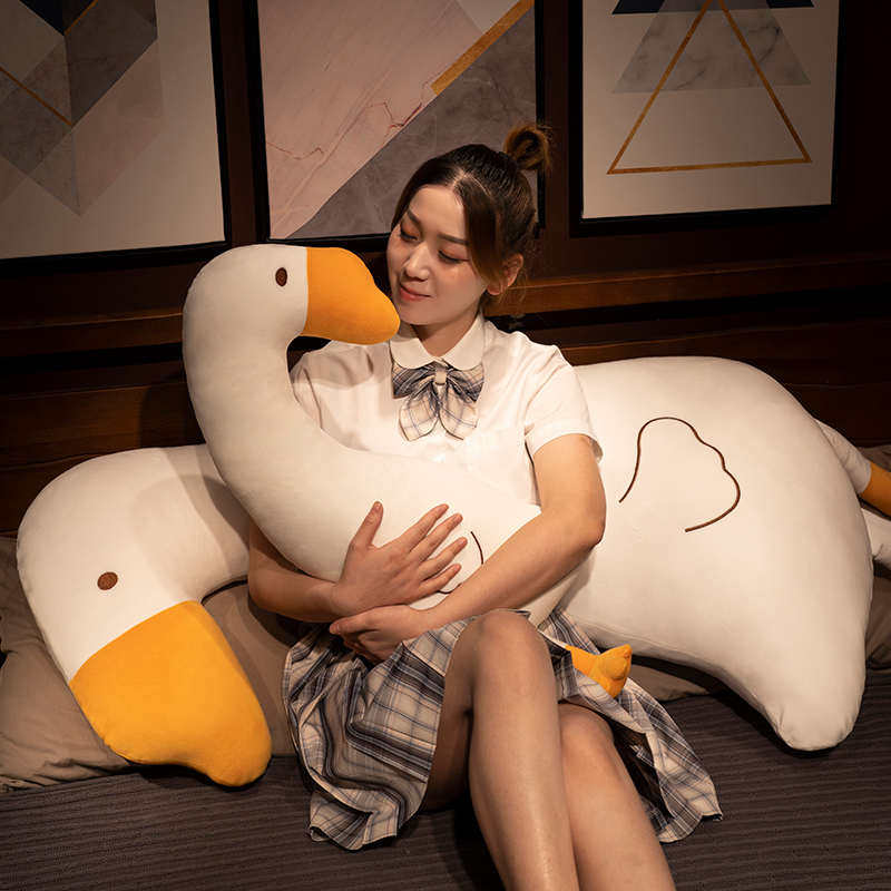 大白鹅抱枕女生睡觉夹腿长条枕孕妇床上靠枕男生款床头大靠垫枕头