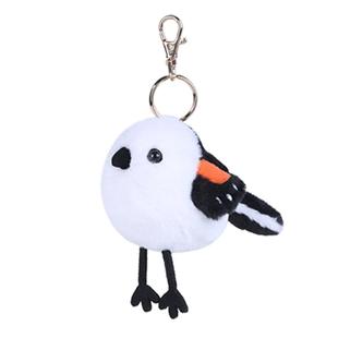 中国国家地理博物文创啾团子北长尾山雀小鸟毛绒玩偶公仔书包挂饰