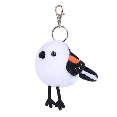 中国国家地理博物文创啾团子北长尾山雀小鸟毛绒玩偶公仔书包挂饰