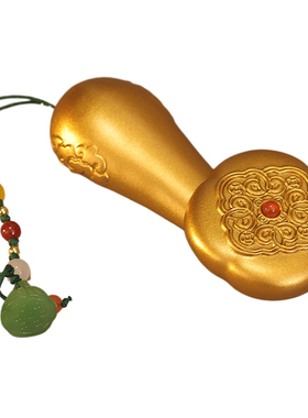 功德如意转转手把件纯铜车载挂件