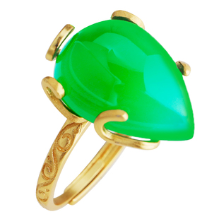 通体S925纯银戒指空托diy镶嵌蜜蜡琥珀绿松石貔貅不规则 随形戒托