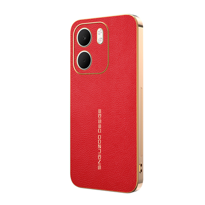 适用oppoA5x手机壳荔枝纹电镀