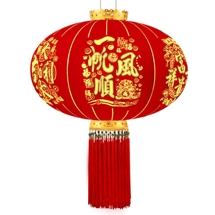 2026新款免插电电池遥控大红灯笼新年春节阳台过年挂饰大门口一对