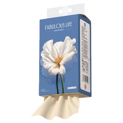 漫花悬挂式抽纸12大提家用实惠装本色面巾纸巾4层加厚清洁卫生纸