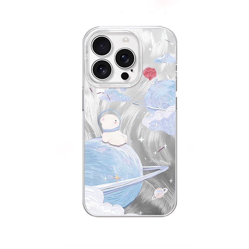 宇航小白熊星球适用于iPhone18promax/iPhone17pro手机壳华为mete80一加13磁吸vivoS30羽纱红米K80小米17OPPO