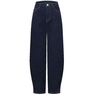 Navigare意大利小帆船水洗牛仔裤女士宽松长裤子显瘦百搭香蕉裤