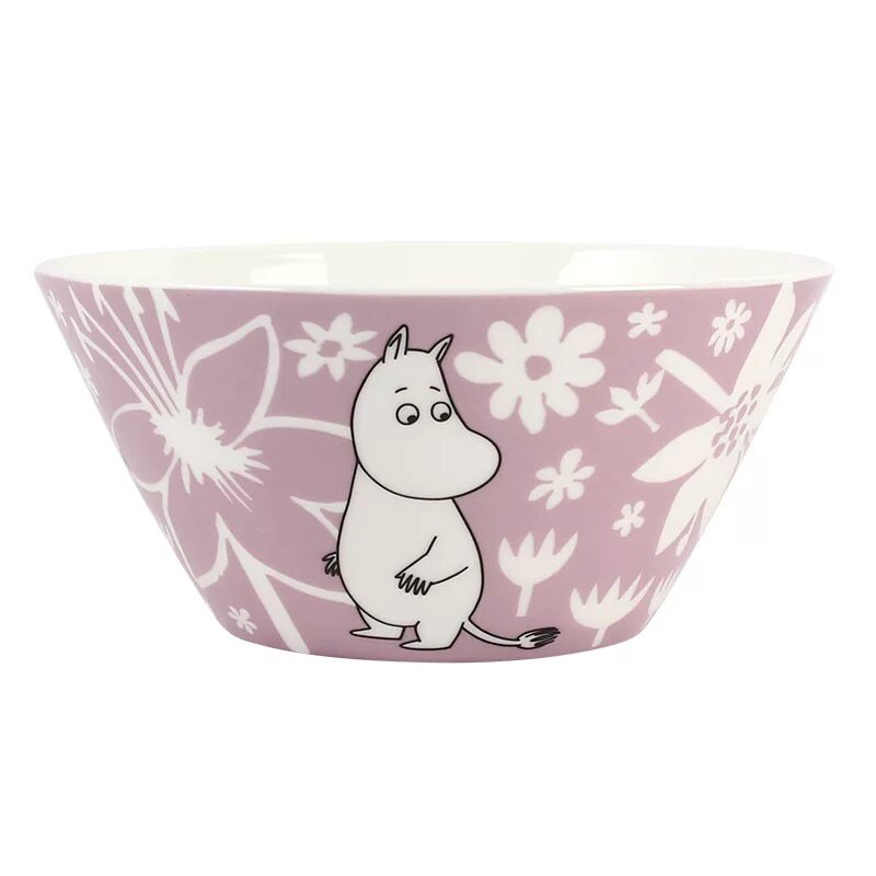姆明moomin 正版授权迷失森林可爱插画骨瓷饭碗家用大容量汤碗