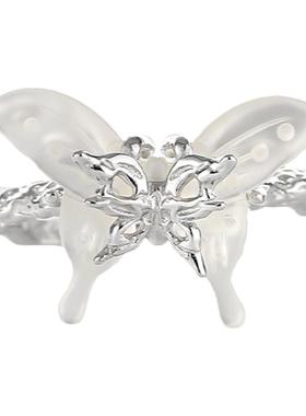 蝴蝶纯银戒指DOACH925小众设计