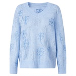 商场同款 摩萨克2025春新款V领刺绣流苏logo毛针织套头衫上衣女