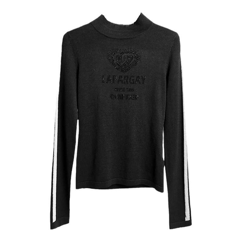 黑色小众长袖针织衫Lapargay