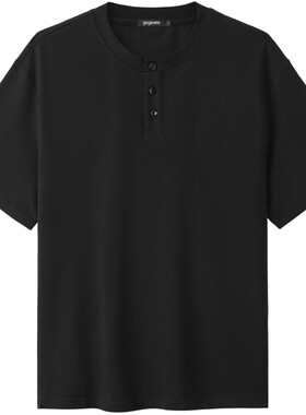 【凉感】gxgjeans 多色亨利领基础休闲简约短袖T恤男生 26夏新品