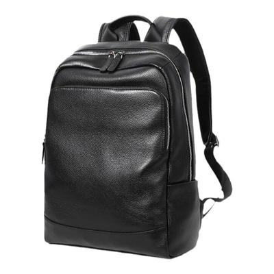 度缤商务男双肩包头层牛皮背包